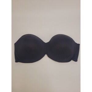 Maidenform 40DD Strapless Bra P08930 Black Comfort Fit Underwire Smooth Molded C